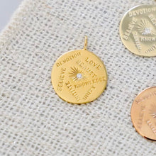 Load image into Gallery viewer, Yellow Gold Plated Word Charm