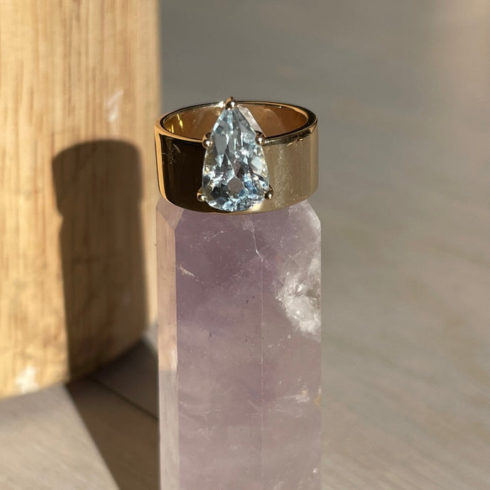 Marquise Aquamarine Ring