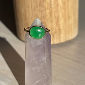 Medium Bezel Set Jade Ring